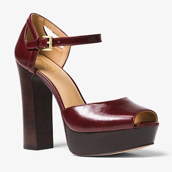 michael kors blake leather platform sandal